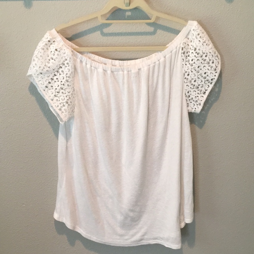 White off the shoulder top